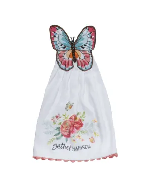 Garden Butterfly Hang-Ups Dual-Purpose Terry Towel