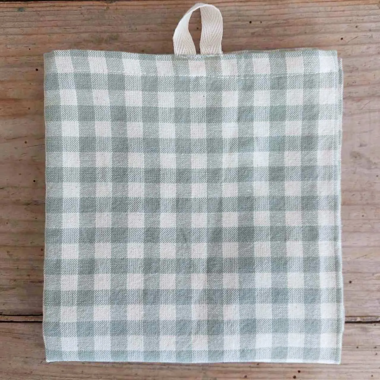 Green Gingham Tea Towel