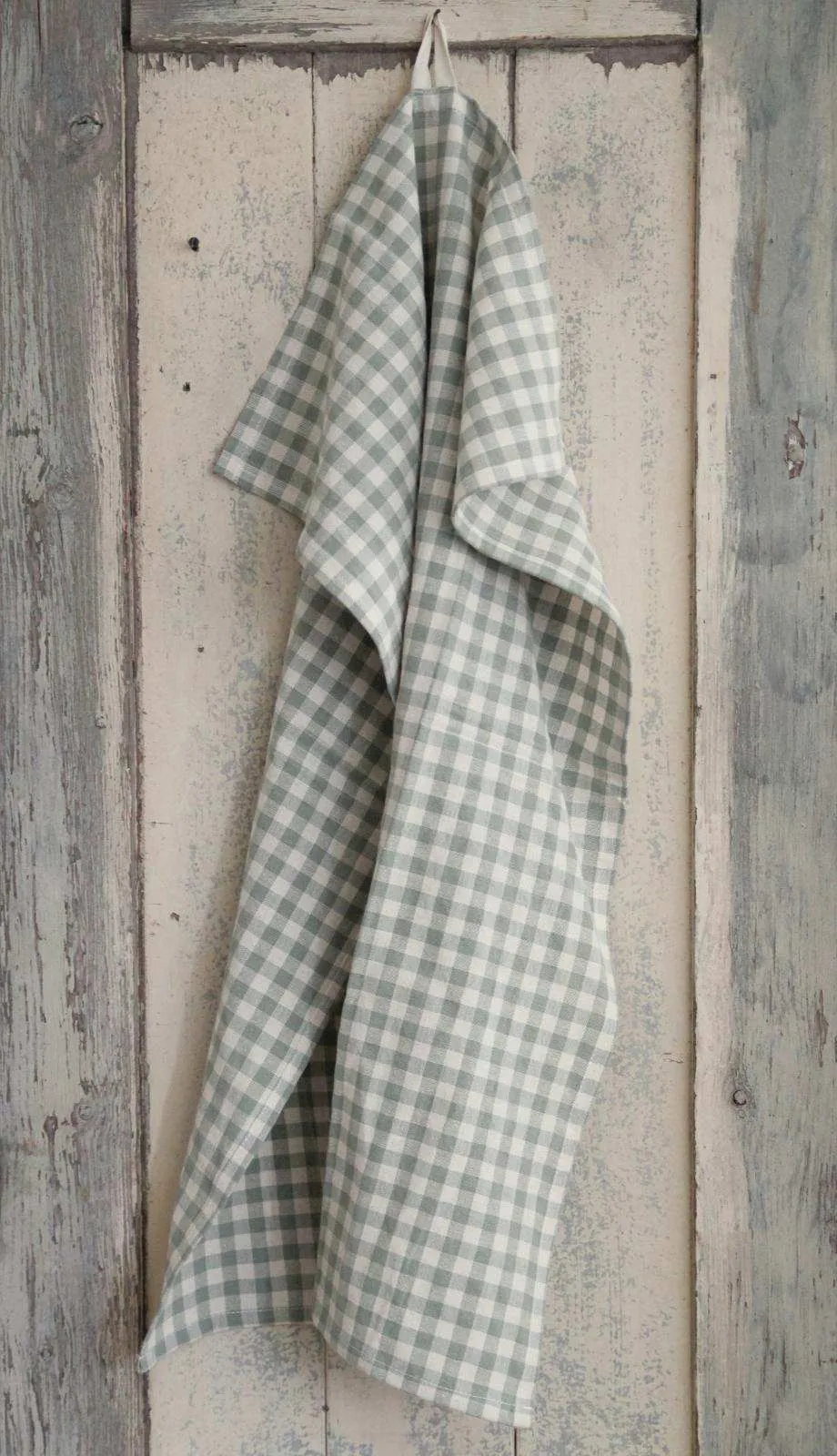 Green Gingham Tea Towel