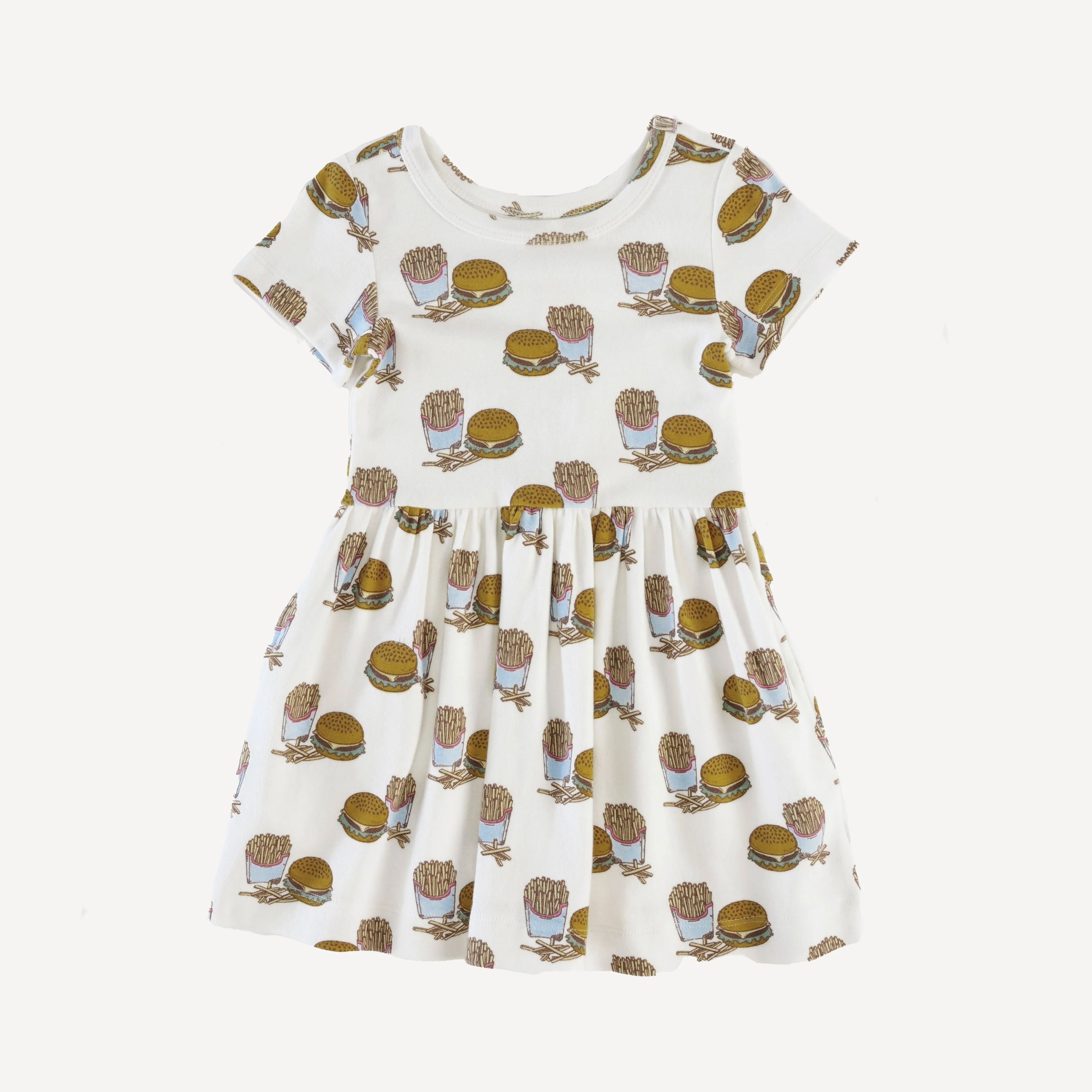 hazel twirl dress | burger & fries | organic cotton interlock