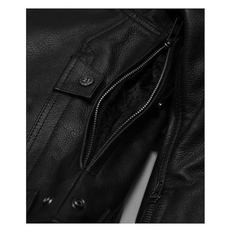 Highway 21 Gunner Men's Black Leather Jacket