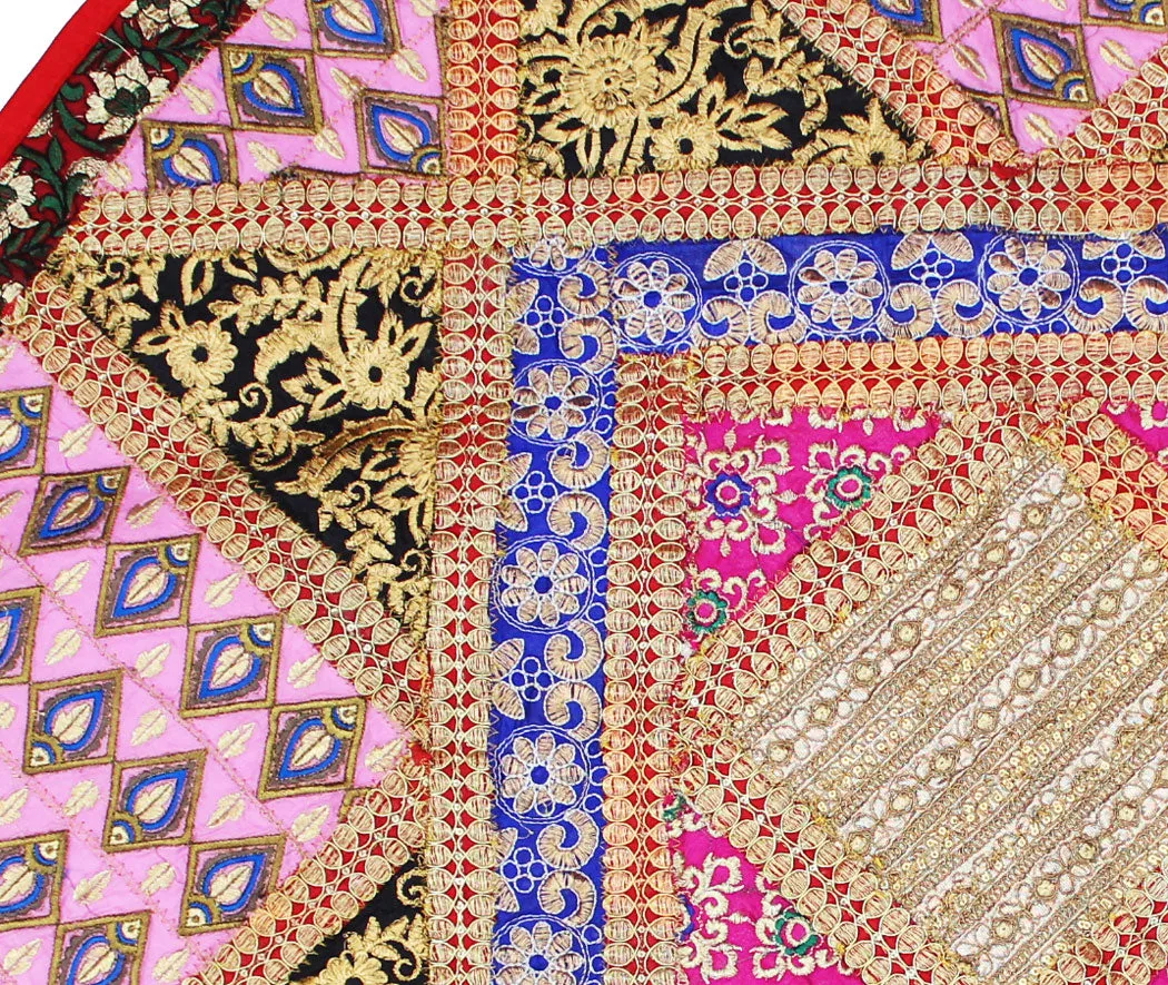 Indian Wall Hanging Round Handmade Tapestry Ethnic Decor India (Dia 39 inches)