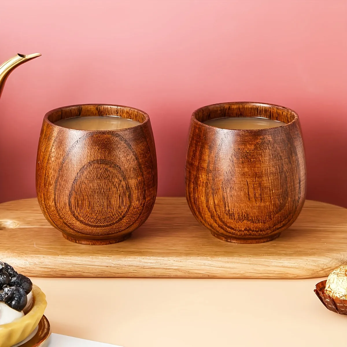 Japanese Style Wooden Tea Cup for Stylish Home Decor