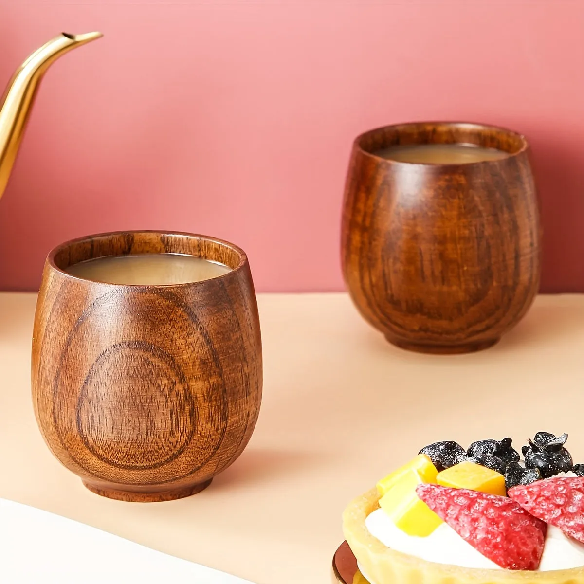 Japanese Style Wooden Tea Cup for Stylish Home Decor