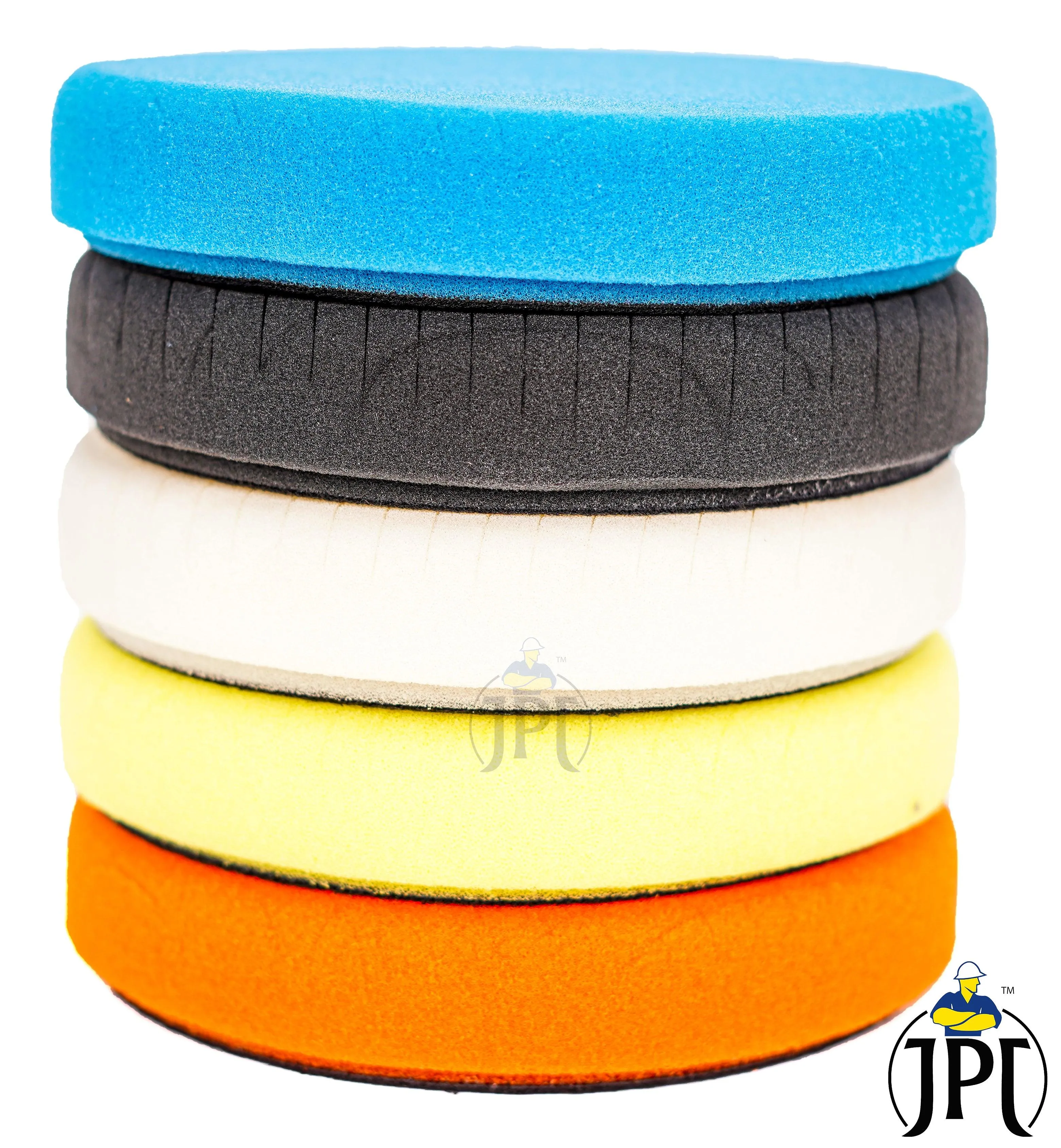 JPT Buffing Polishing Pads 6 Inch 150mm Compound Buffing Sponge Pads Kit for Car Buffer Polishing and Waxing