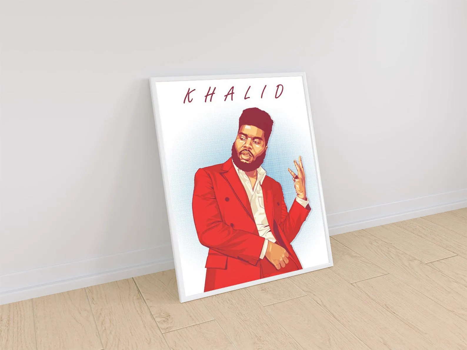 Khalid Custom Printing, Home Decor, Wall Hanging, Custom Music Canvas, Khalid Home Decor, Singer Canvas Rolls