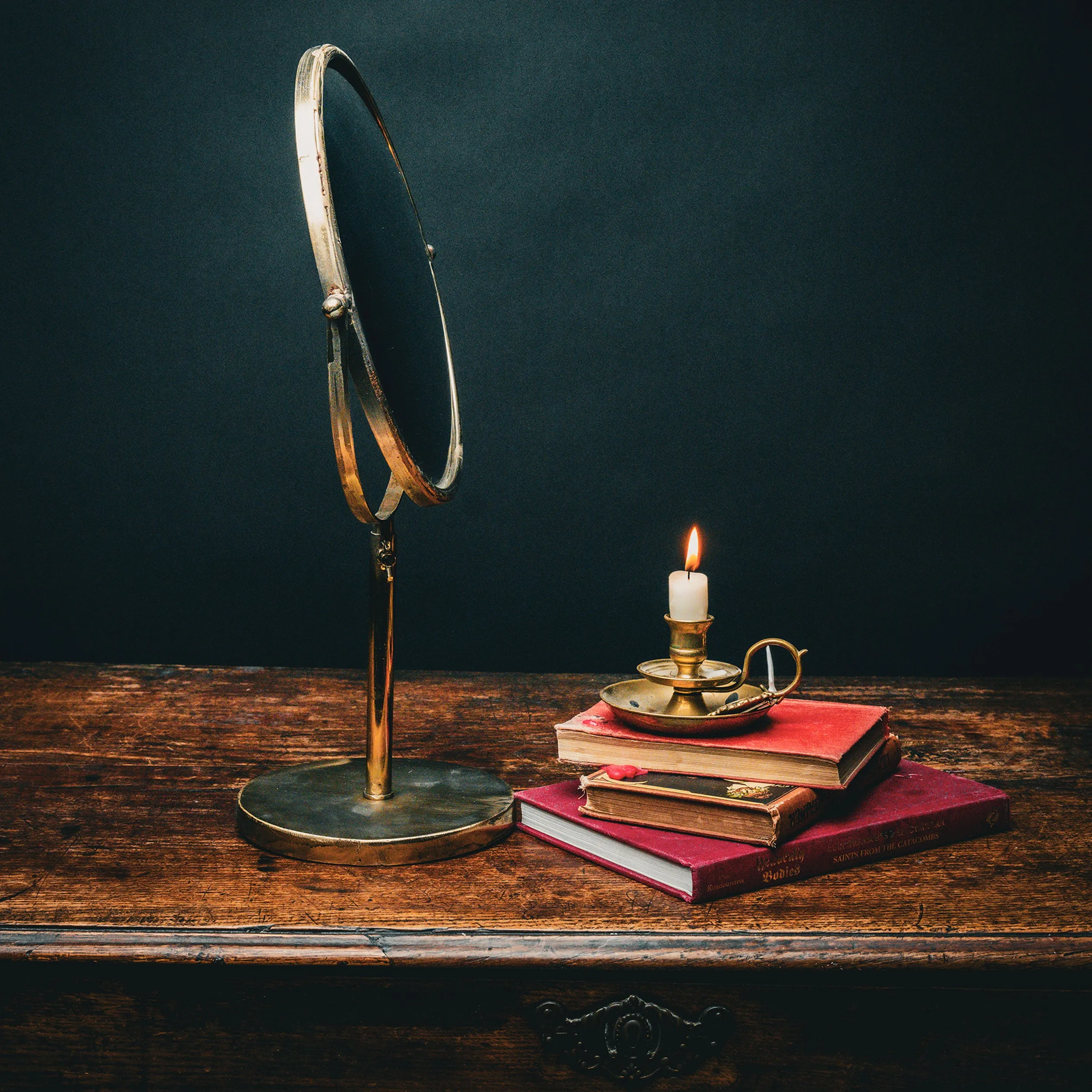 Large Convex Table Mirror