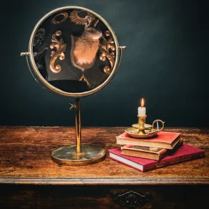 Large Convex Table Mirror