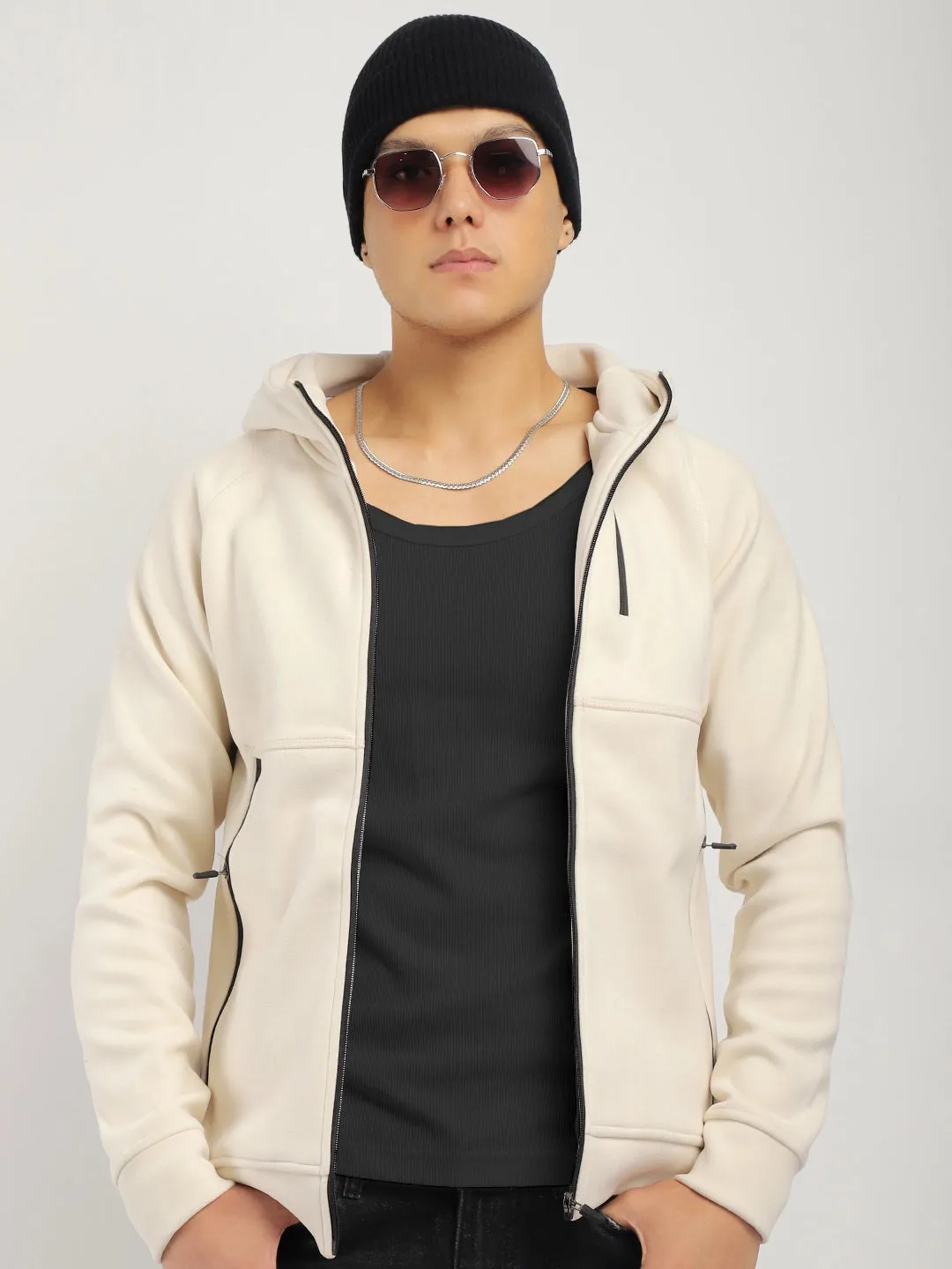 London Wayfarer Beige Hoodie