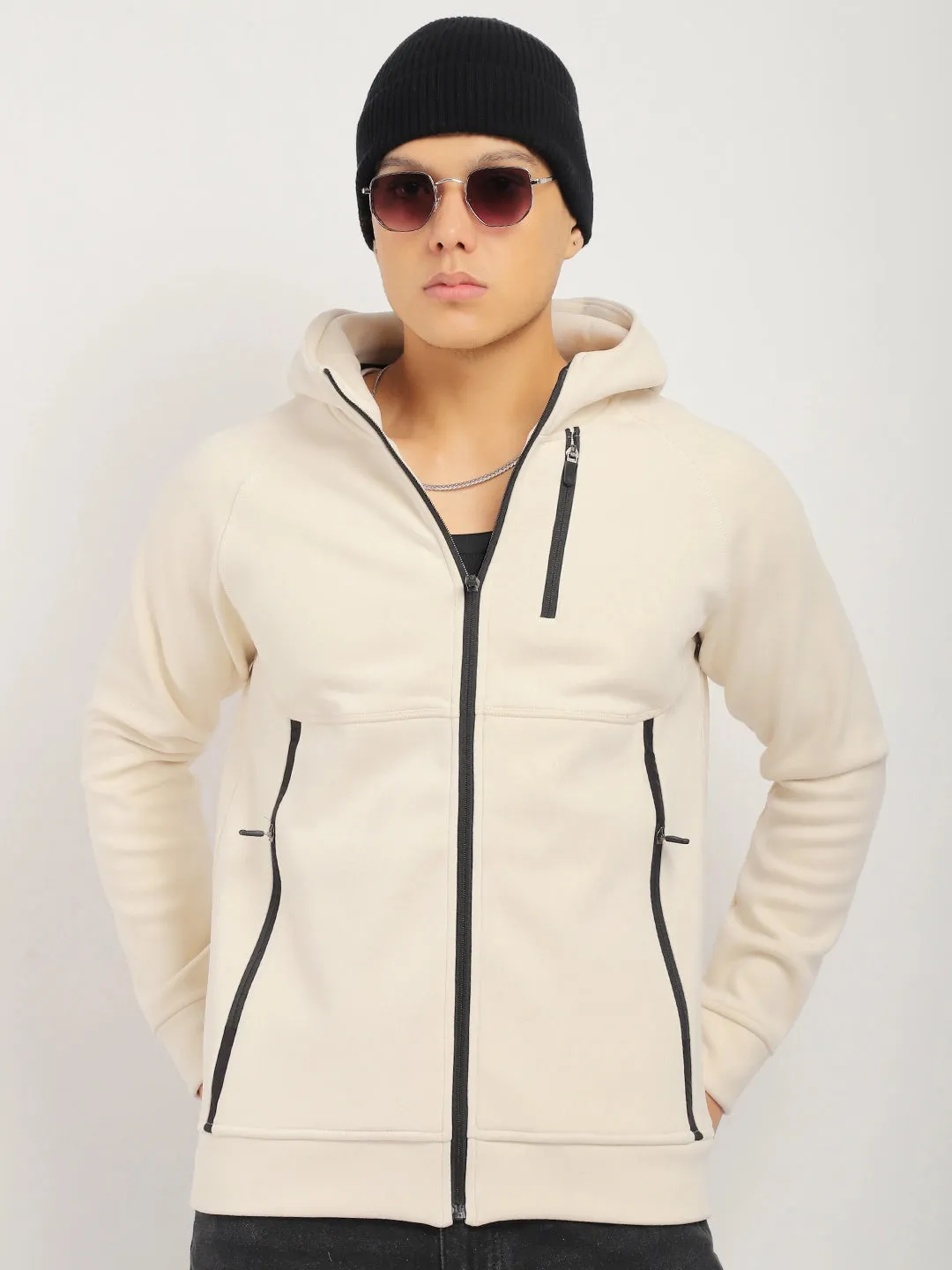 London Wayfarer Beige Hoodie