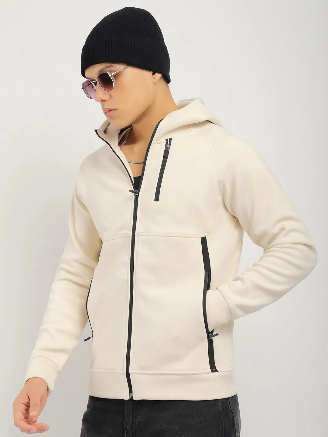 London Wayfarer Beige Hoodie