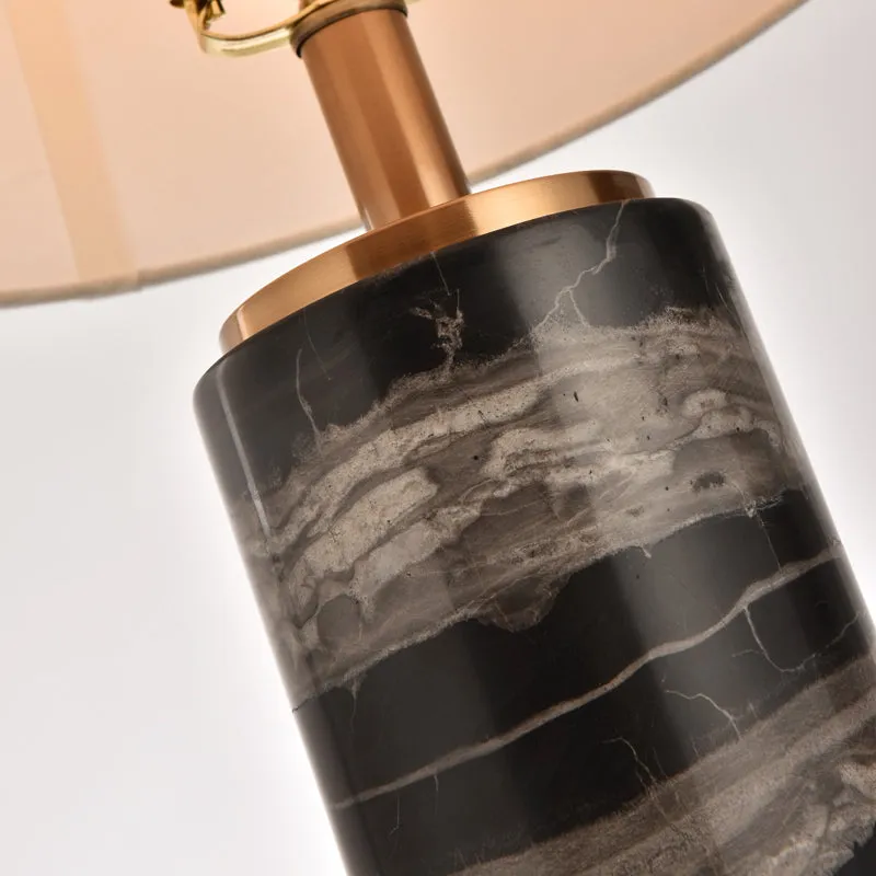 Marble Table Lamp With Gold Trim