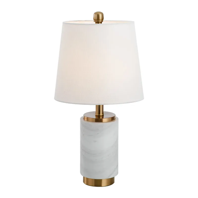 Marble Table Lamp With Gold Trim