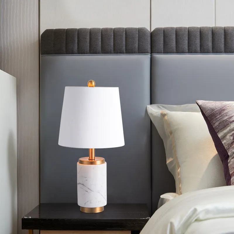 Marble Table Lamp With Gold Trim