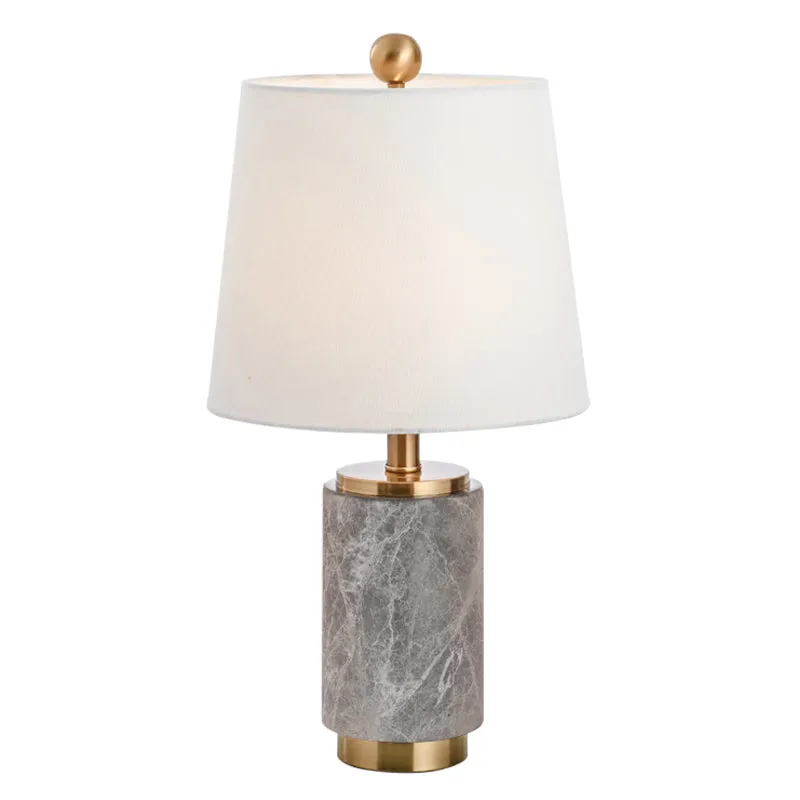 Marble Table Lamp With Gold Trim