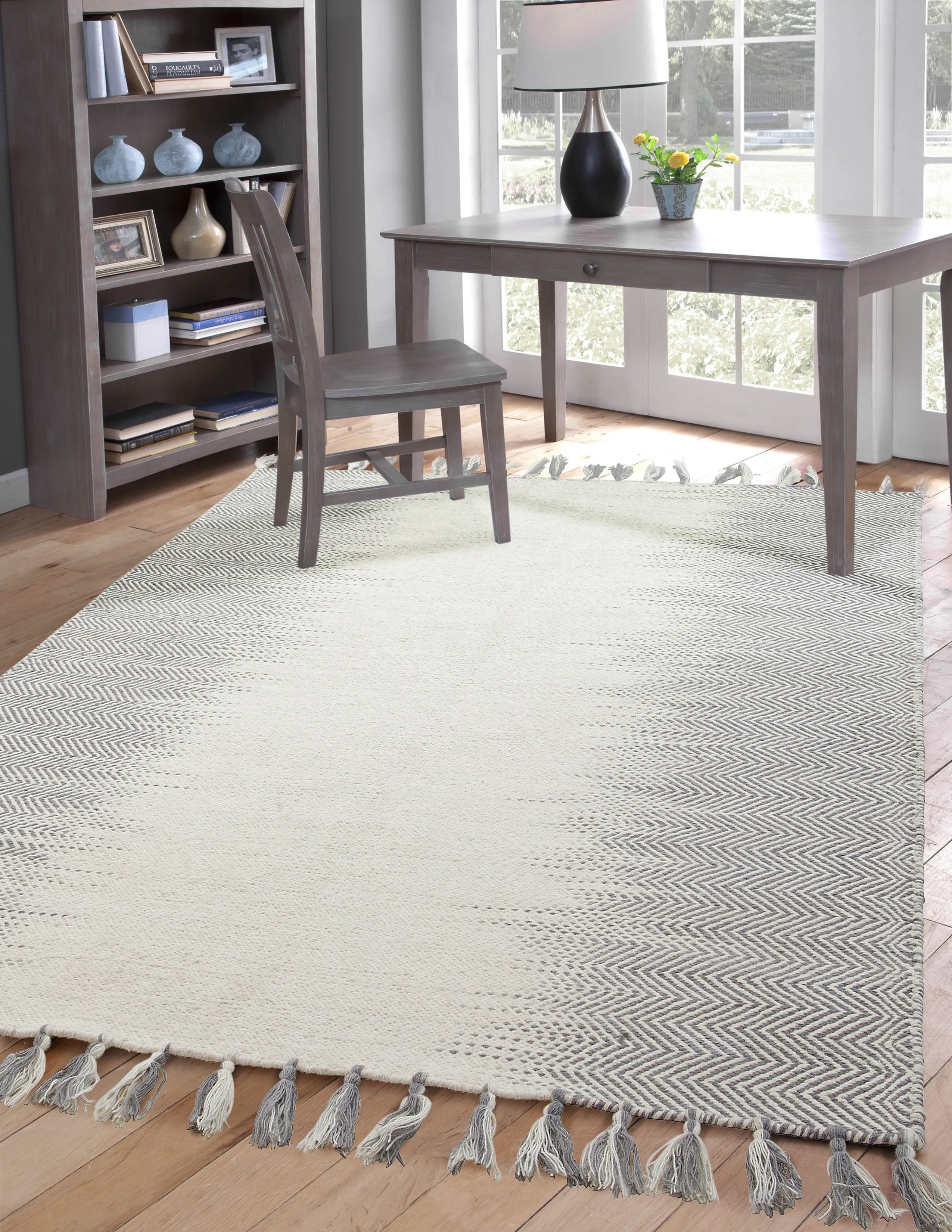 Mendes Area Rug GRAY/WHITE