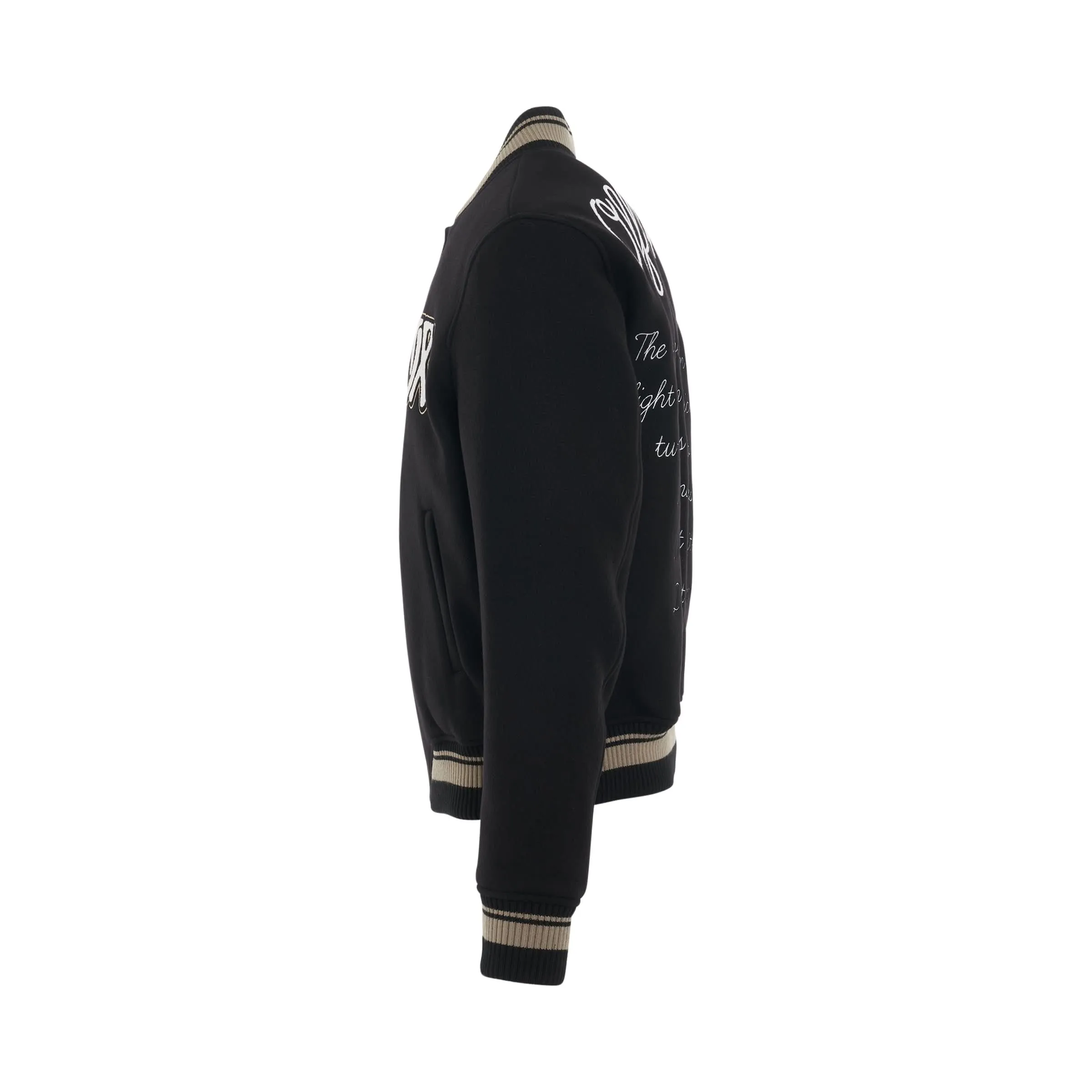 Moon Phase Varsity Bomber Jacket