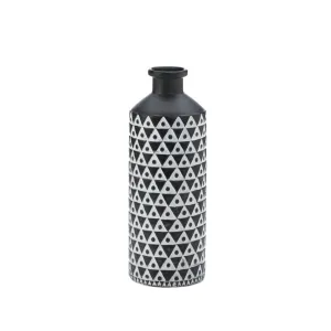 Nikki Chu Mazara Black and White Vase - Elegant Home Decor