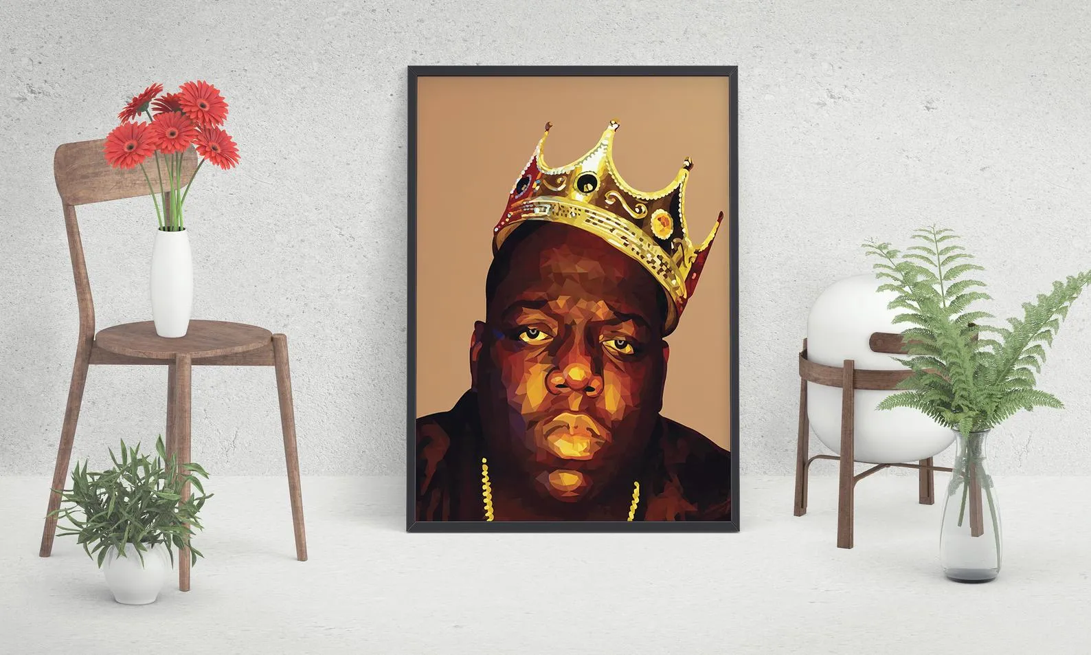 Notorious BIG Custom Printing, Home Decor, Wall Hanging, Custom Music Canvas, Notorious BIG Home Decor