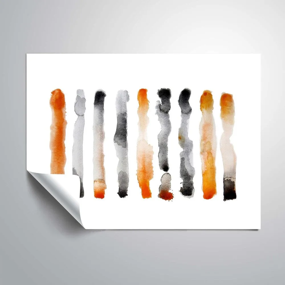 " Orange and Black" Removable Wall Art Mural