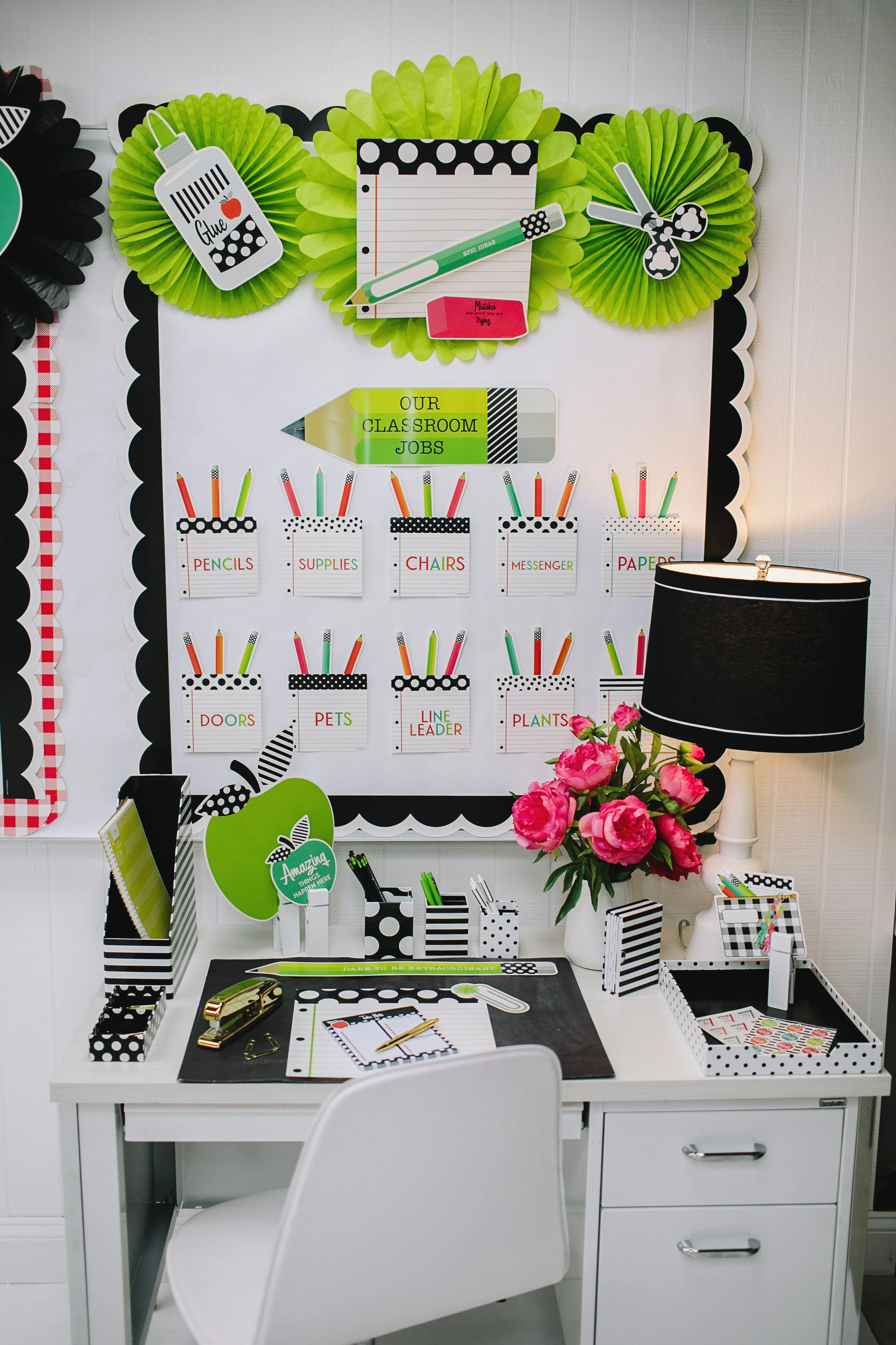 "Black, White & Stylish Brights" | Printable Classroom Decor Bundle | Printable Classroom Decor | Teacher Classroom Decor | Schoolgirl Style