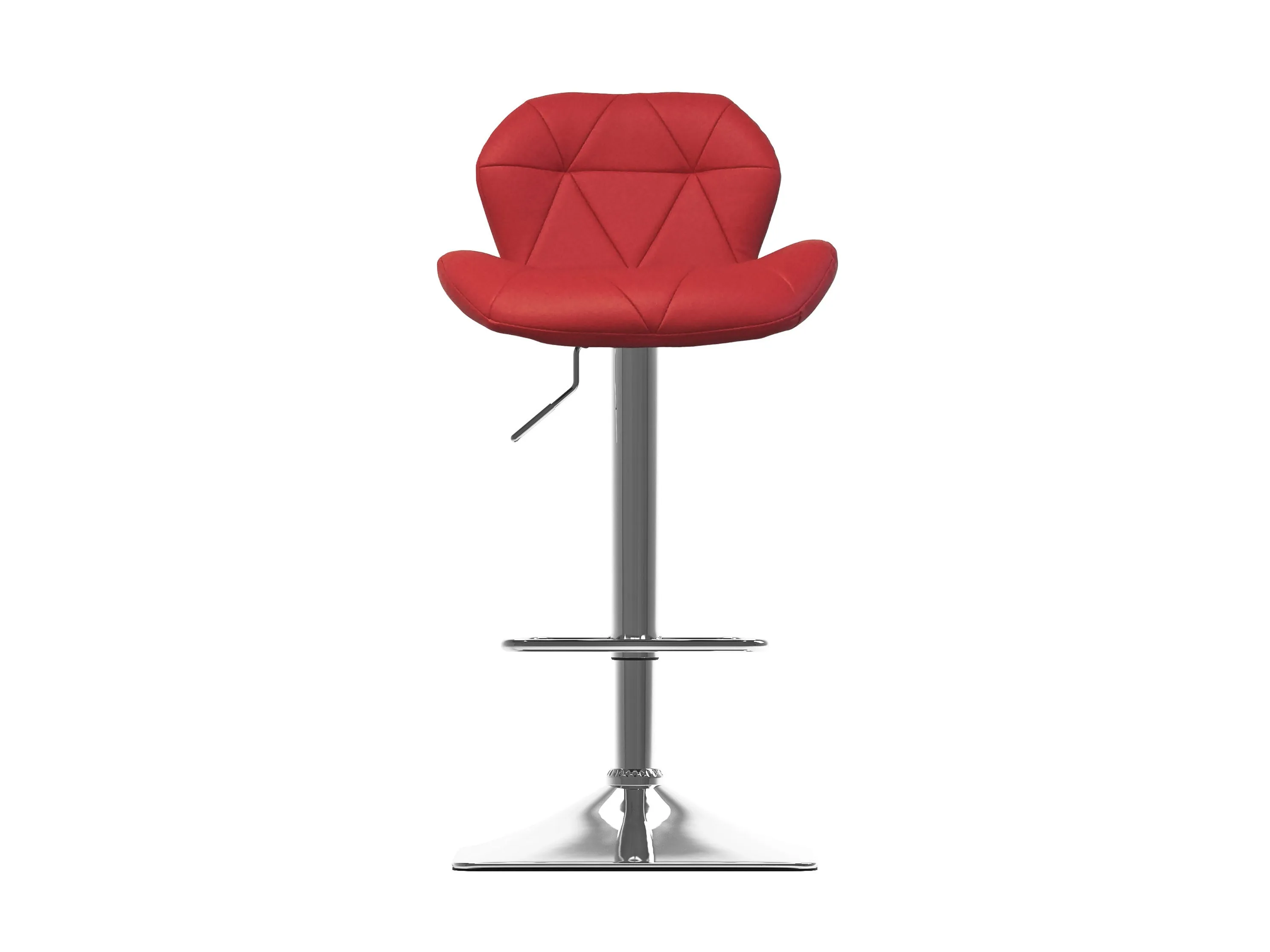 Red Bar Stools with Backs, Set of 2