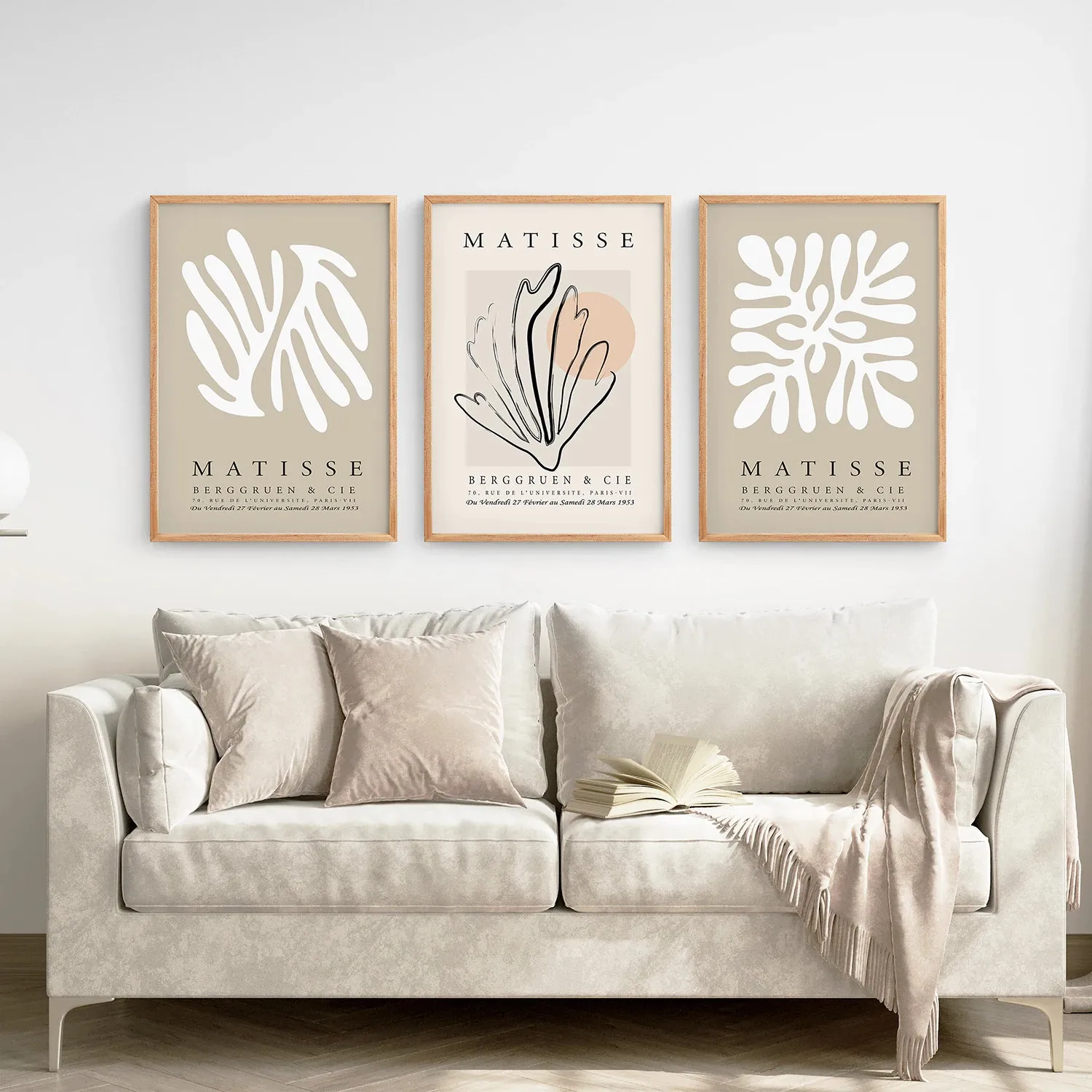 Set of 3 Henri Matisse Prints: Artistic Neutral Wall Art