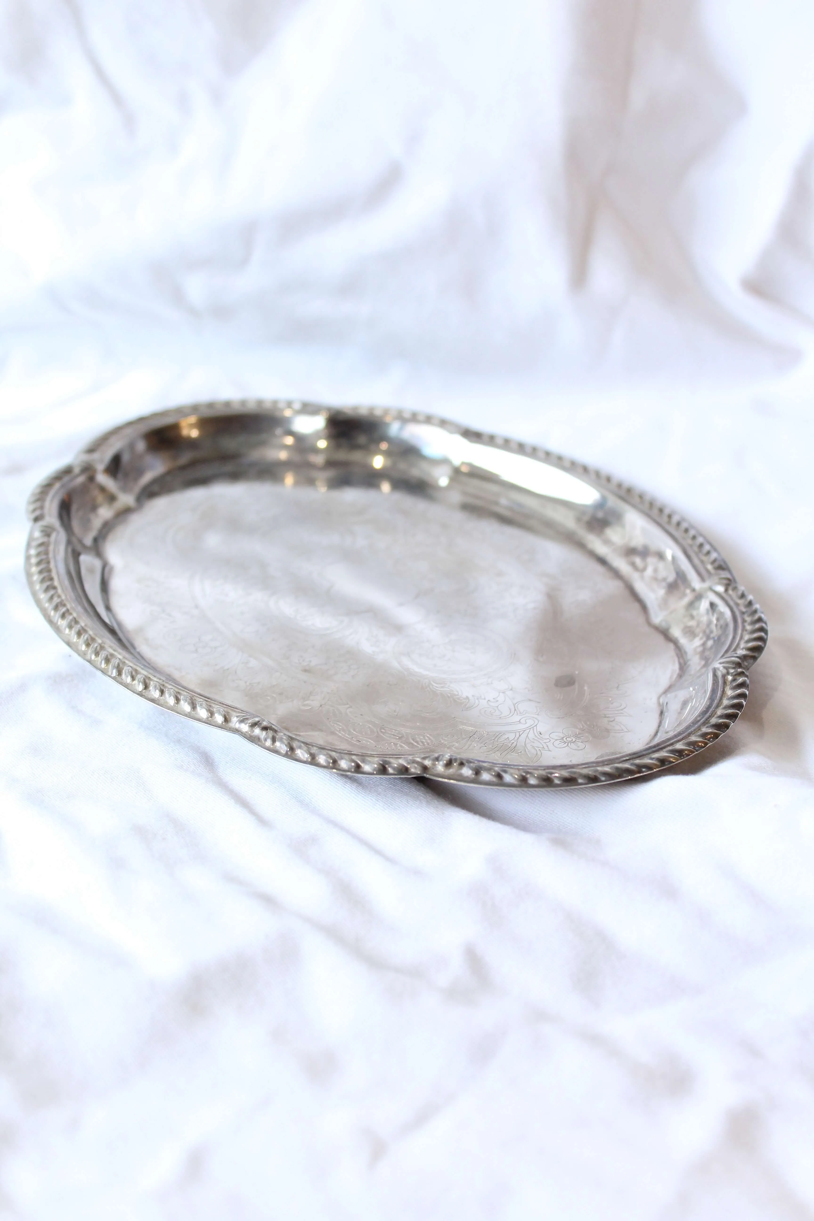 Small Oval Silver Tray