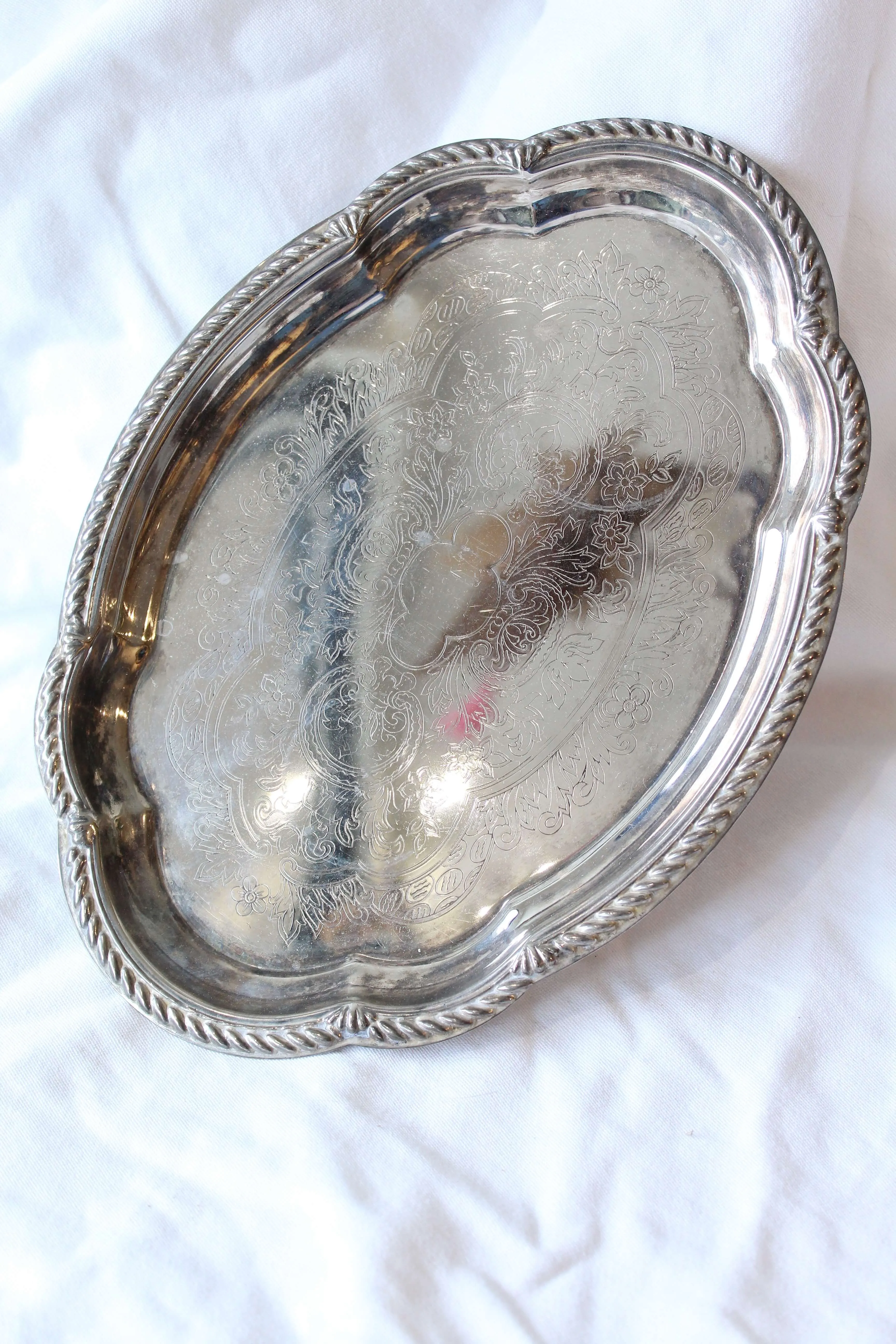 Small Oval Silver Tray