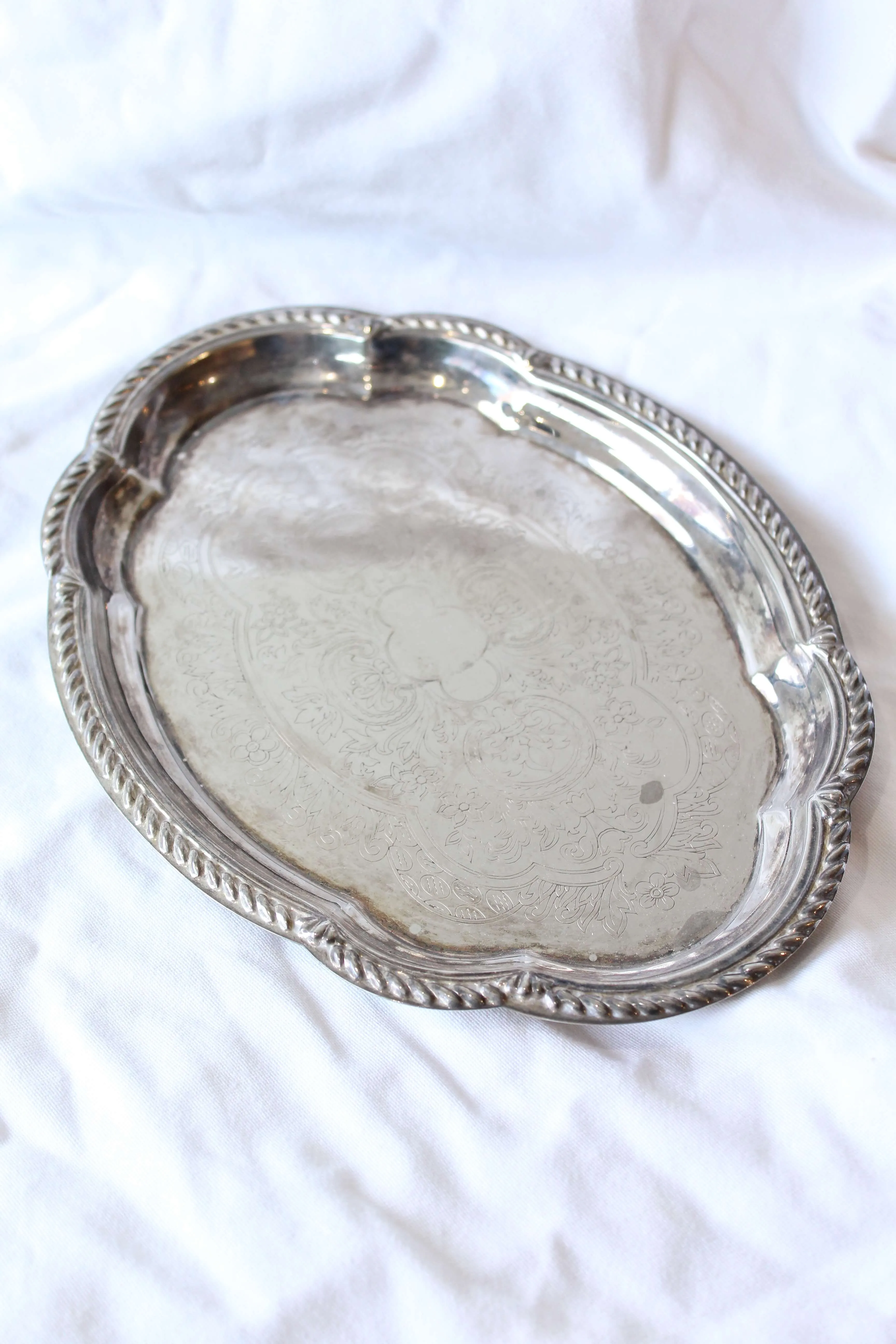 Small Oval Silver Tray