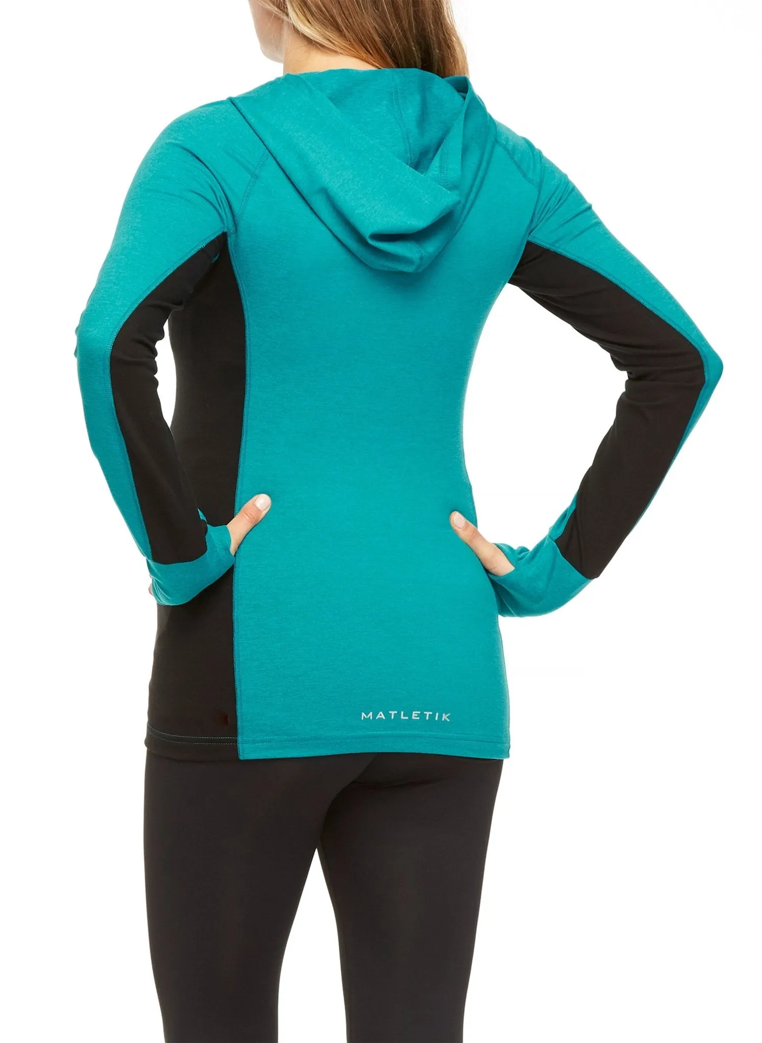 Stability Pull Over Maternity Hoodie - Teal/Black