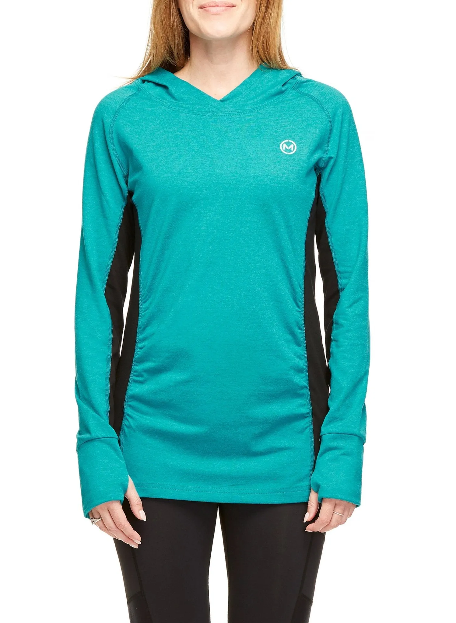 Stability Pull Over Maternity Hoodie - Teal/Black