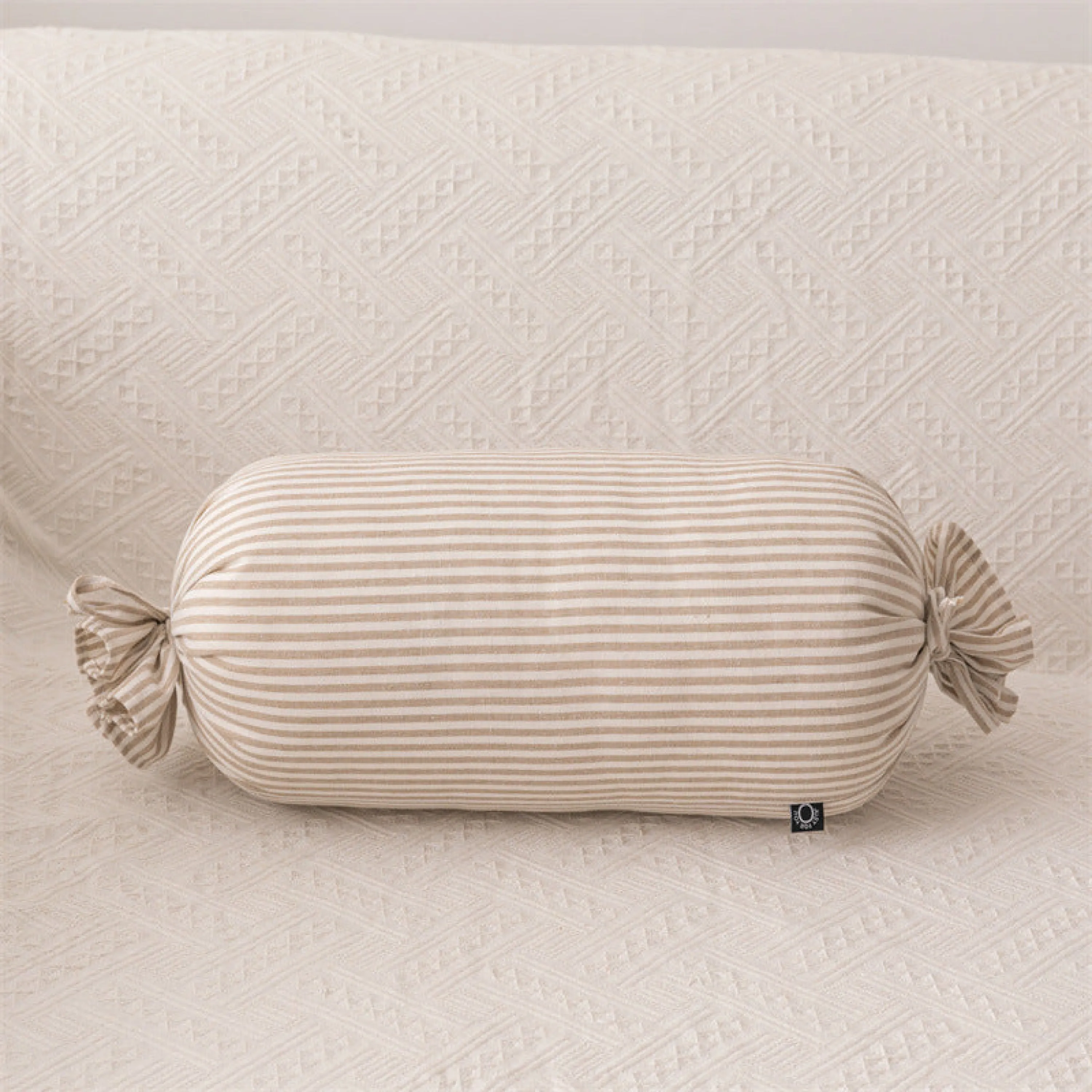 Starry Night Beige Stripe Pillow Set / Star