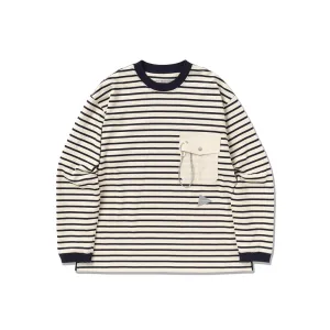 Stripe Pocket L/S T