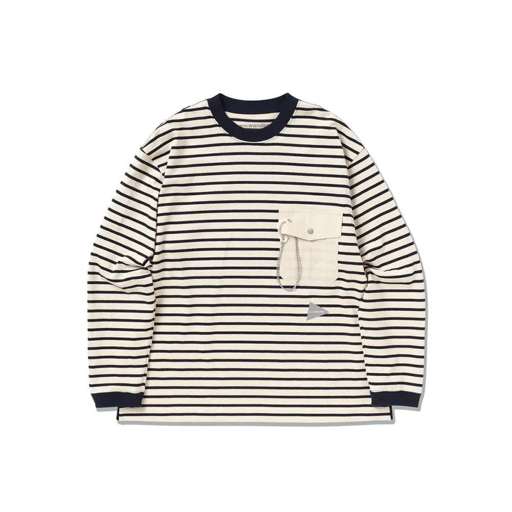 Stripe Pocket L/S T