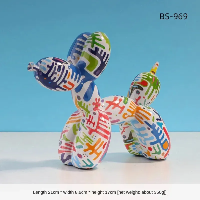 TEEK - Resin Graffiti Balloon Dog Statues