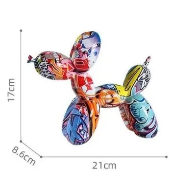 TEEK - Resin Graffiti Balloon Dog Statues