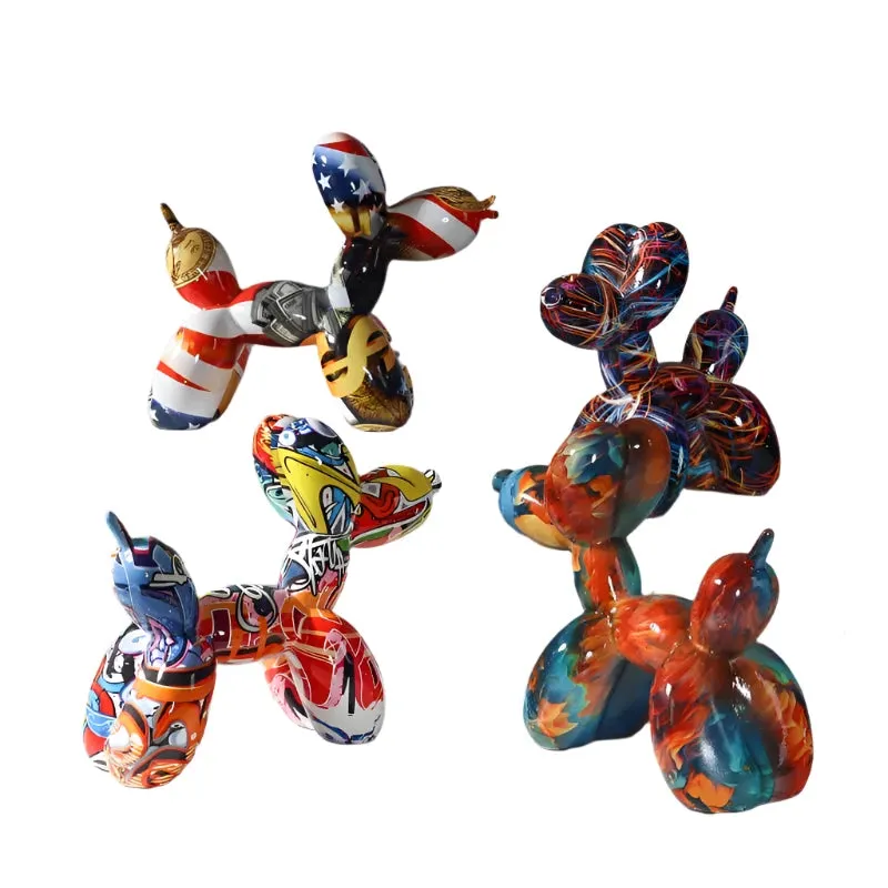 TEEK - Resin Graffiti Balloon Dog Statues