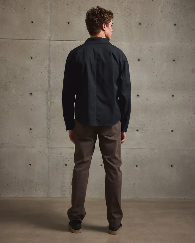 Tenore Twill Shirt Jacket - BLACK