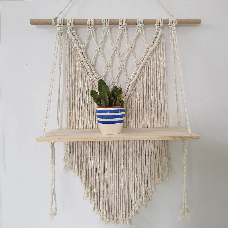 Wall Hanging Tapestry with Shelf