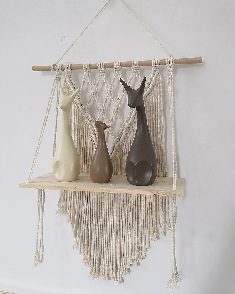 Wall Hanging Tapestry with Shelf