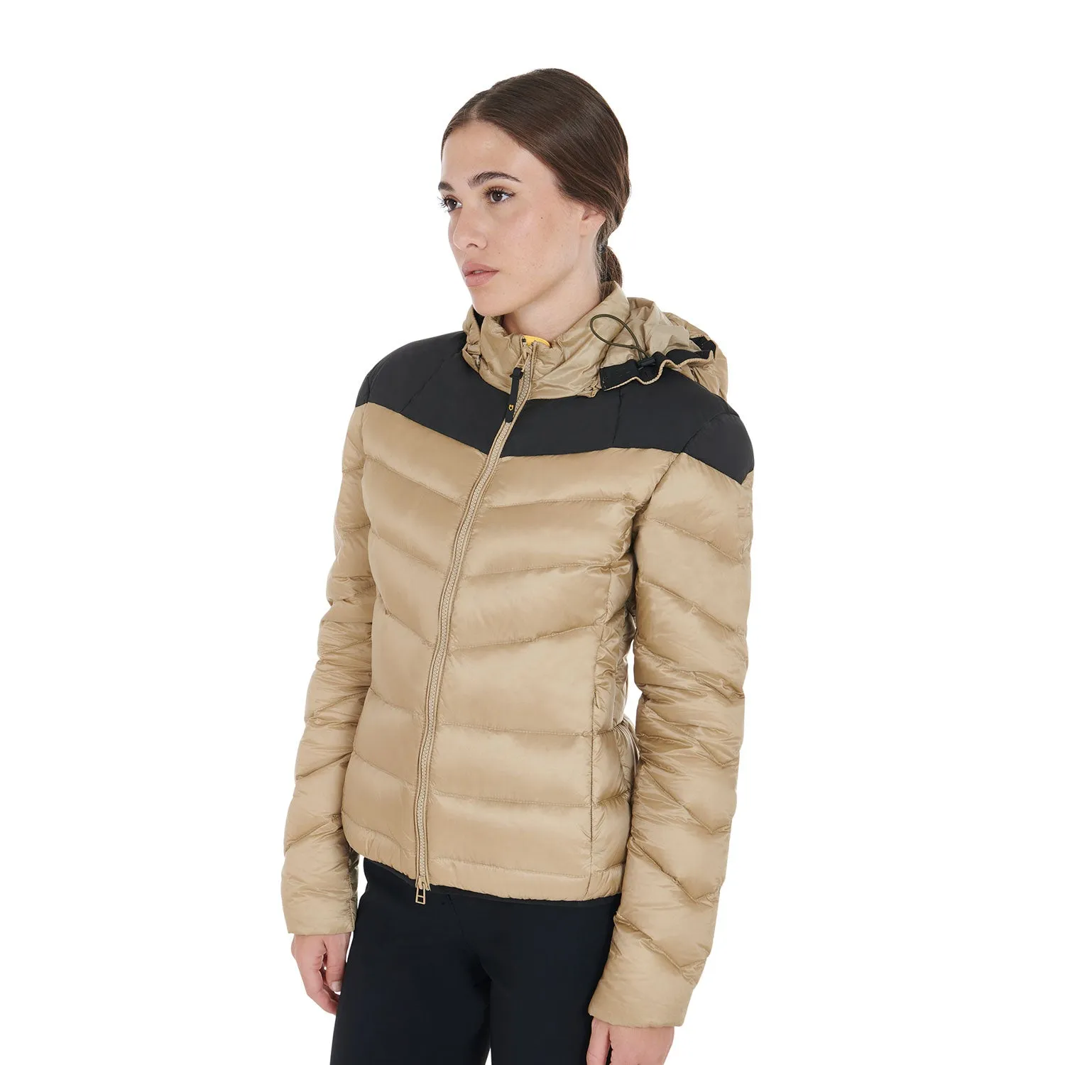 WOMEN'S SLIM FIT DOWN JACKET WITH REMOVABLE HOOD